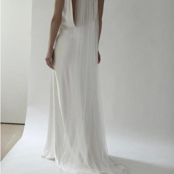 A.B. Ellie Raw Edge Veil - Cathedral Length 110” main image 8